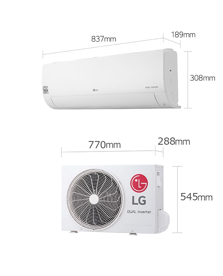 LG DUALCOOL Dual Inverter Minisplit Color Blanco Frío / 11000 btu LG - komfort.market