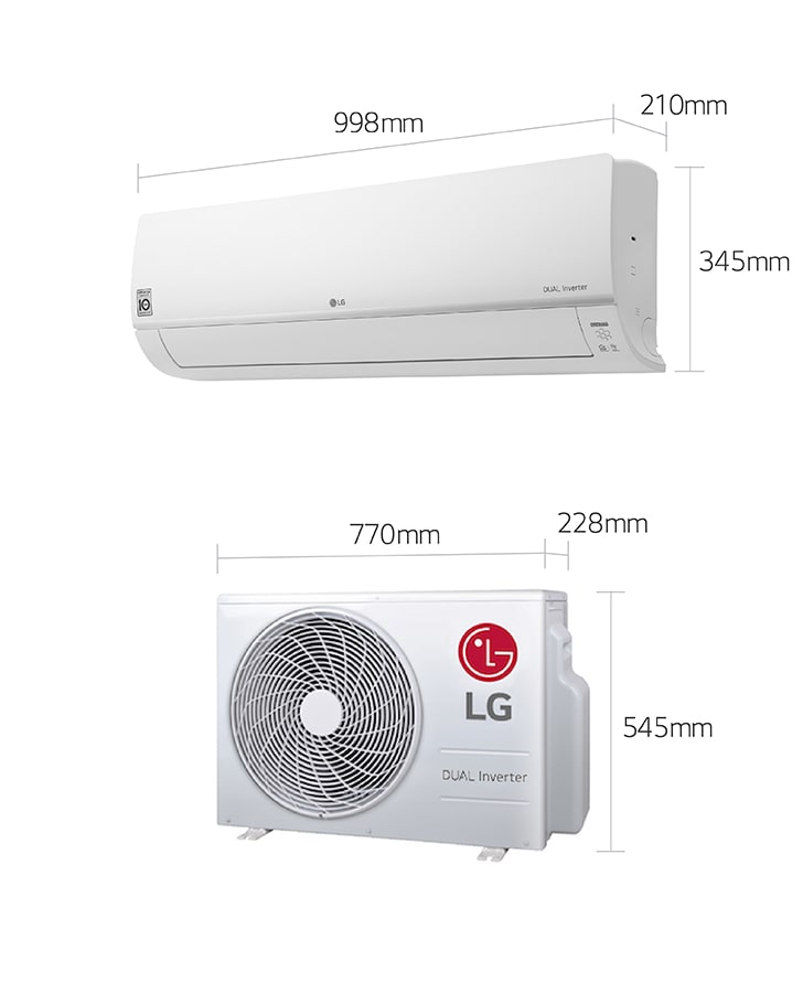 LG DUALCOOL Dual Inverter Plus Minisplit Wi-Fi Color Blanco Frío / 22000 btu LG - komfort.market