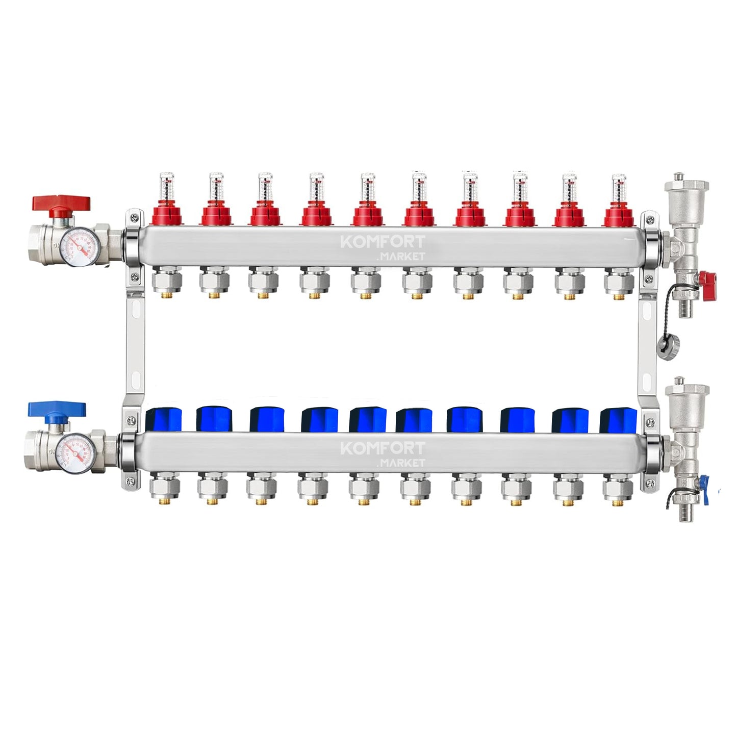 Manifold de acero inoxidable 1" completo KM