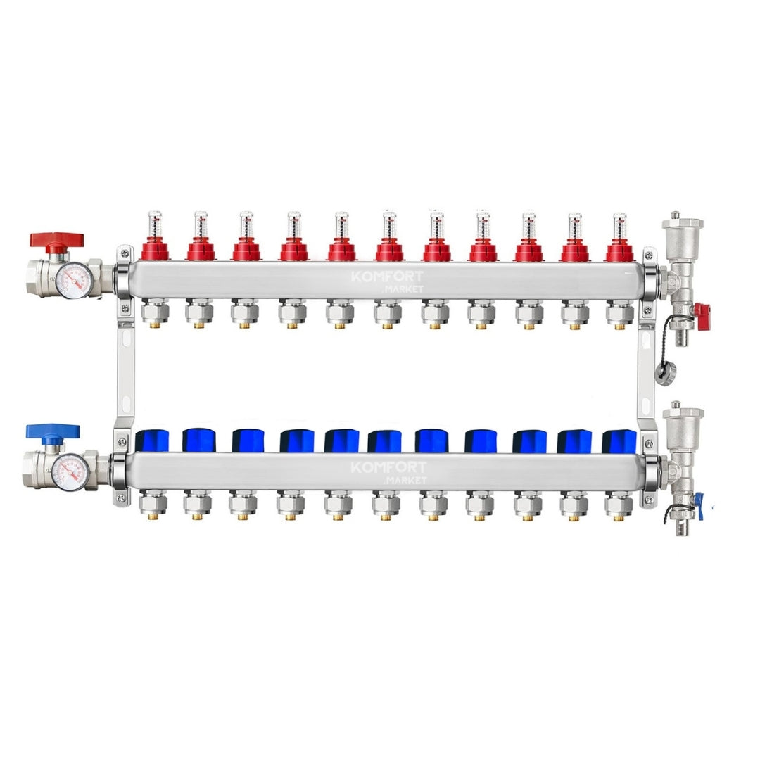 Manifold de acero inoxidable 1" completo KM
