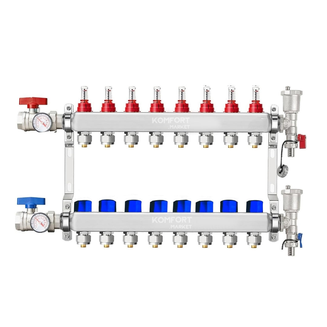 Manifold de acero inoxidable 1" completo KM