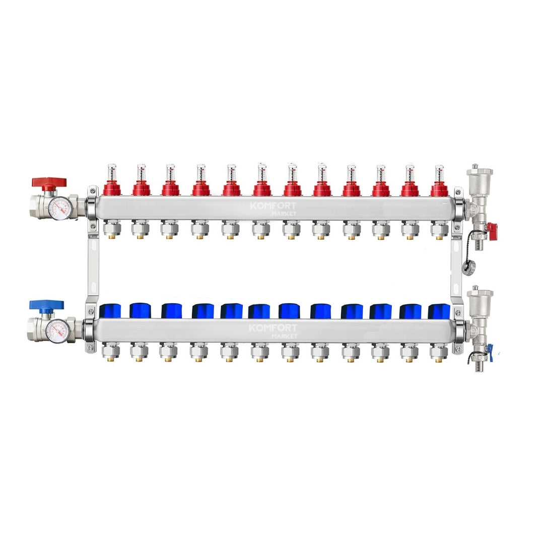 Manifold de acero inoxidable 1" completo KM