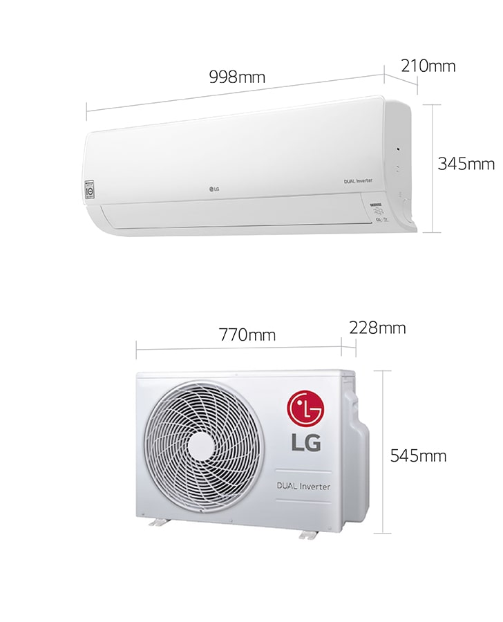 LG DUALCOOL Dual Inverter Plus Minisplit Wi-Fi Color Blanco Frío / 18000 btu LG - komfort.market