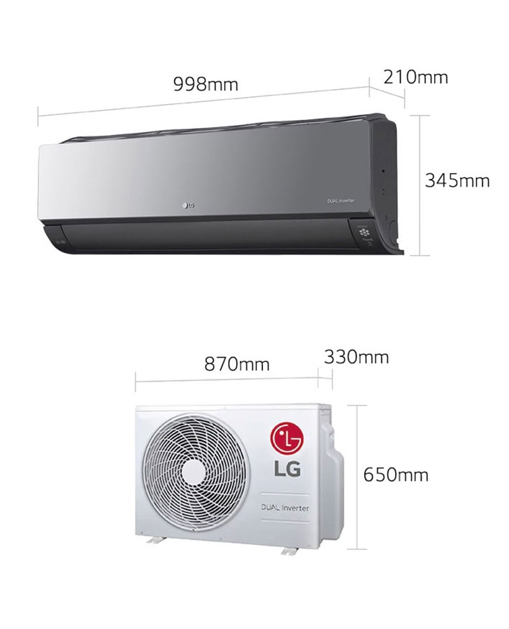 LG ARTCOOL Dual Inverter Minisplit Wi-Fi Acabado Espejo Frío / 22000 btu LG - komfort.market